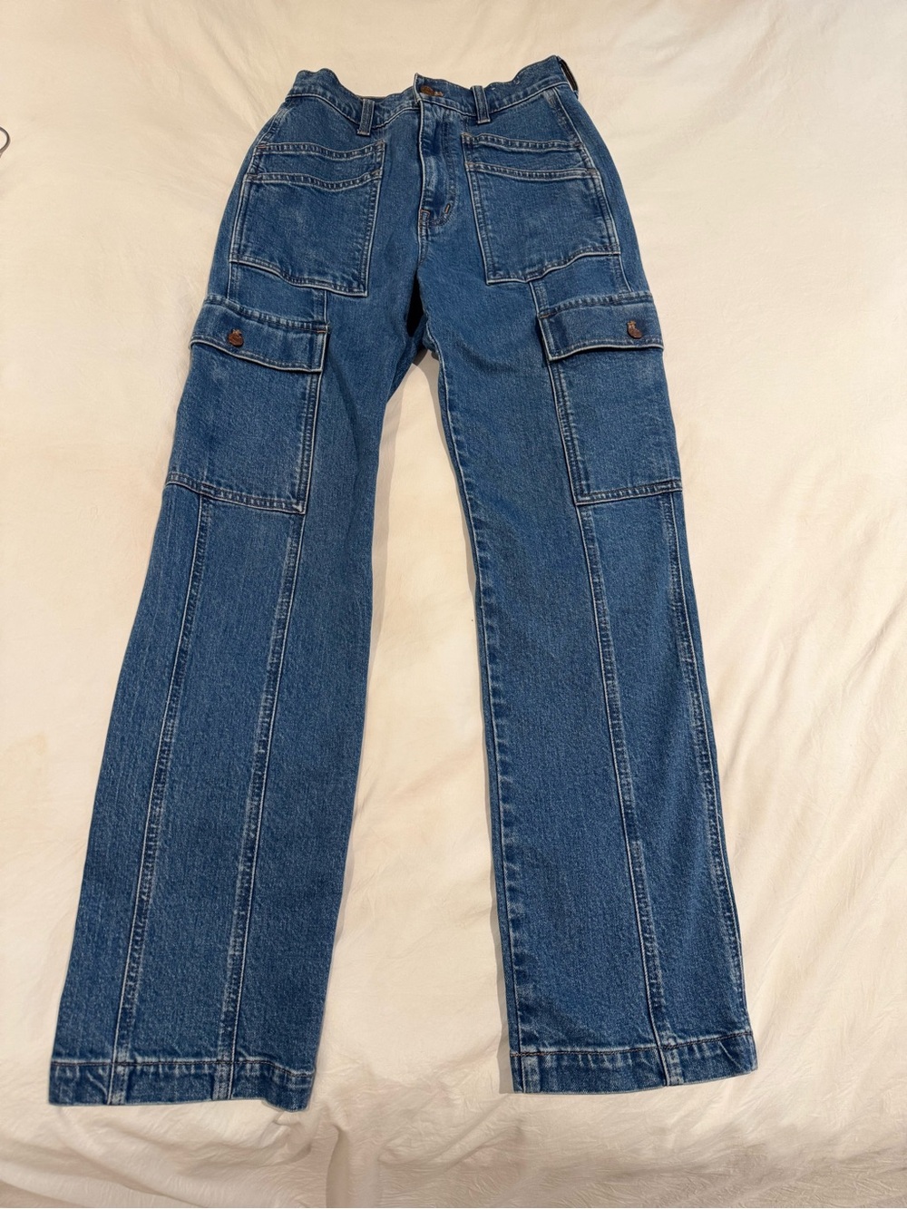 Women’s Cargo Denim Jeans - Blue